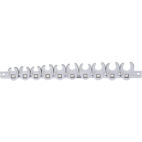 KS Tools 913.3800 Serie di Chiavi a Forchetta ad Innesto, Esagonali, 10 Pezzi, 10-19 mm, 3/8"