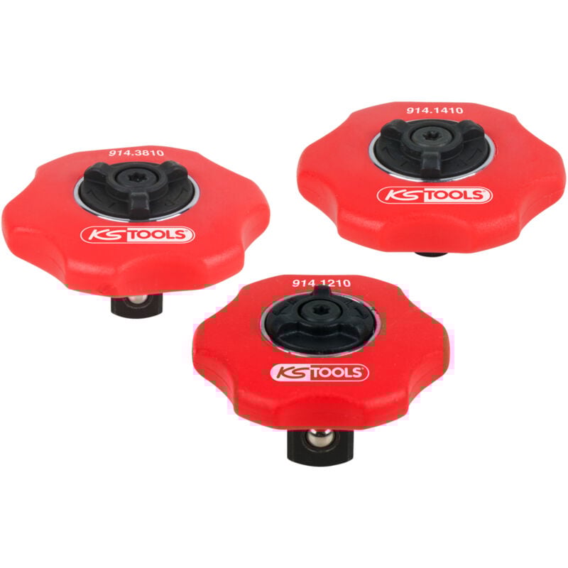 Ks Tools - Jeu de mini-cliquets réversibles sans manche 1/4'' - 3/8'' - 1/2'' - 914.1215
