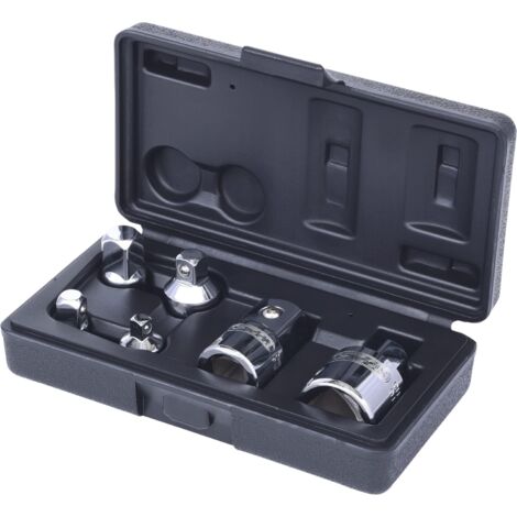 KS Tools 918.0106 CHROMEplus Serie di Bussole di Maggiorazione e Riduzione, 6 Pezzi, 1/4"+3/8"+1/2"
