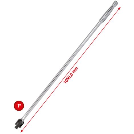KS Tools 918.1802 CHROMEplus Leva con Attacco Snodato, 1050 mm, 1"