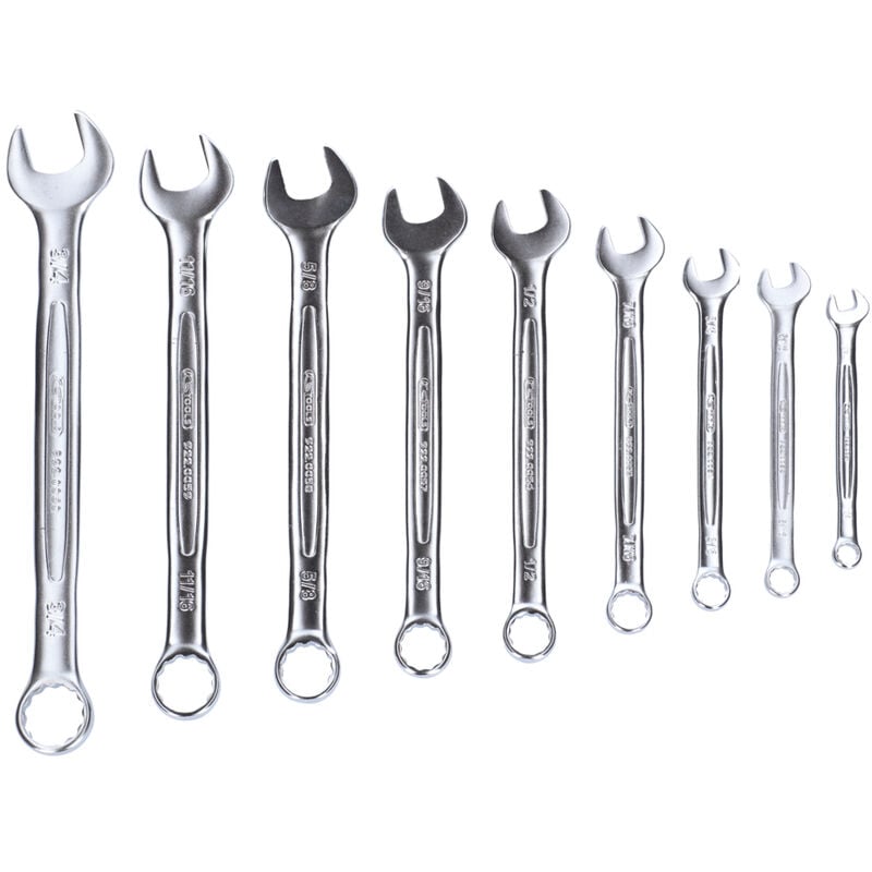 Kstools - ks Tools - Jeu de 9 clés mixtes en pouces - en boîte - 922.0073
