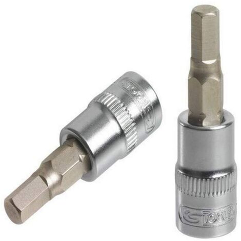 KS Tools 922.1462 - Bussola cacciavite esagonale da 1/4", lunghezza 37 mm, 4 mm, serie ULTIMATE®, in cromo vanadio, finitura cromata satinata