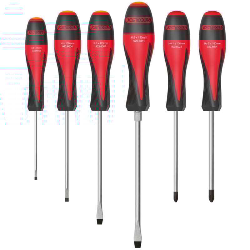 Kstools - ks Tools - Jeu de 6 tournevis ultimate, Fente - ph - 922.6020