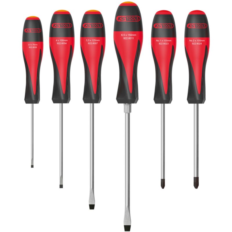 Kstools - Boite de tournevis Ergotorque plus, plat, ph, 6 pcs - 159.0010