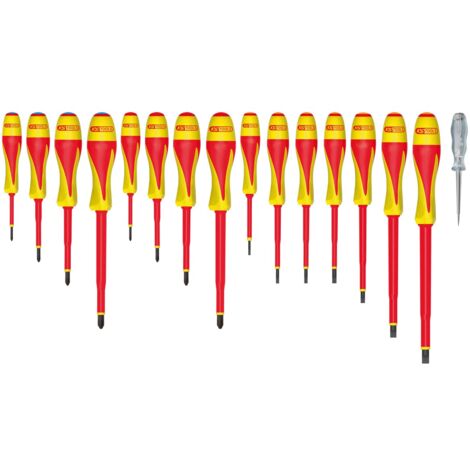 KS Tools - 922.6219 - set cacciaviti elettricista 16 pezzi - cacciaviti isolati 1000v