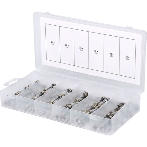 KS Tools 970.0270 970.0270 Feinsicherung-Sortiment  5 A, 10 A, 15 A, 20 A, 25 A, 30 A  Träge -T- Inh
