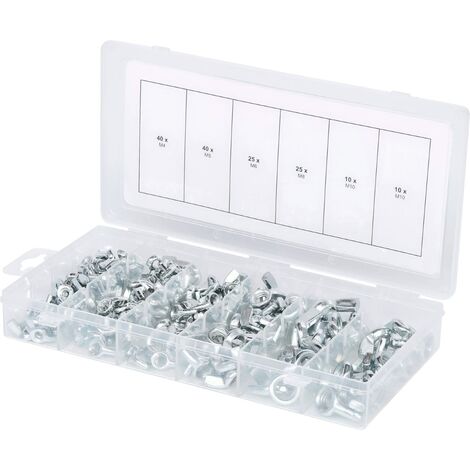KS Tools 970.0470 Assortimento di dadi ad alette, 150 pz