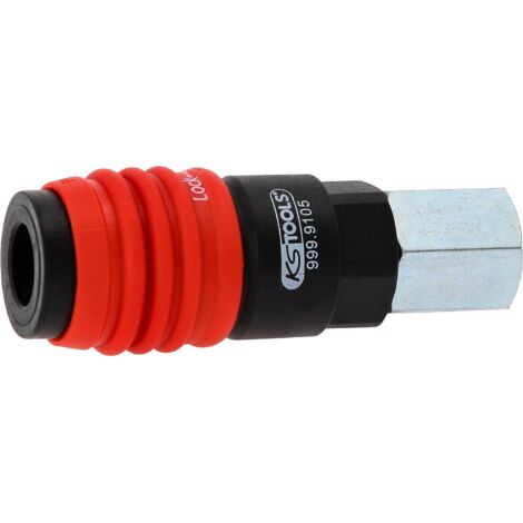 KS TOOLS 999.9105 RACCORD DE SÉCURITÉ UNIVERSEL À AIR COMPRIMÉ 3 EN 1 AVEC FILETAGE INTÉRIEUR 1/4''