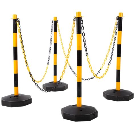 KS Tools Absperrpfosten-Satz mit Kette, 13-tlg
