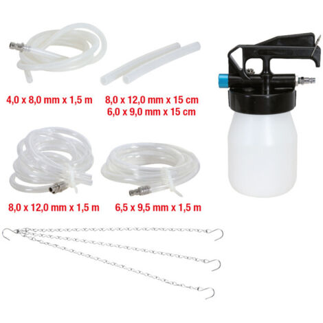 Kstools – Appareil de purge pour moteurs diesel 11 pièces – Débit 180 l/min – Pression 6-10 bar – Tuyaux silicone Ø 8-9,5-12 mm