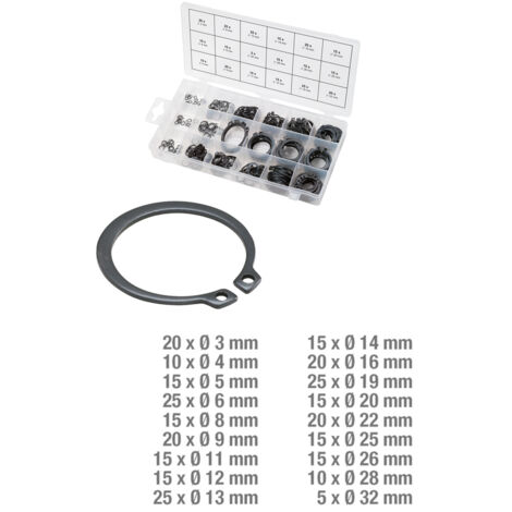 KS Tools - Assortiment de circlips de type externe x300 - 970.0100