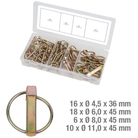 KS Tools - Assortiment de goupilles clips, 50 pcs - 970.0550