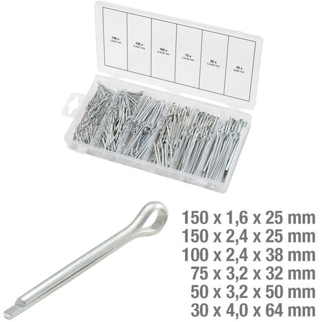 KS Tools - Assortiment de goupilles fendues 555 pièces - 970.0080