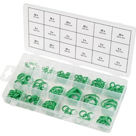 Kstools – Assortiment de joints toriques HNBR pour climatisation – Dimensions intérieures Ø 3-22mm – 225 pièces pour étanchéité optimale