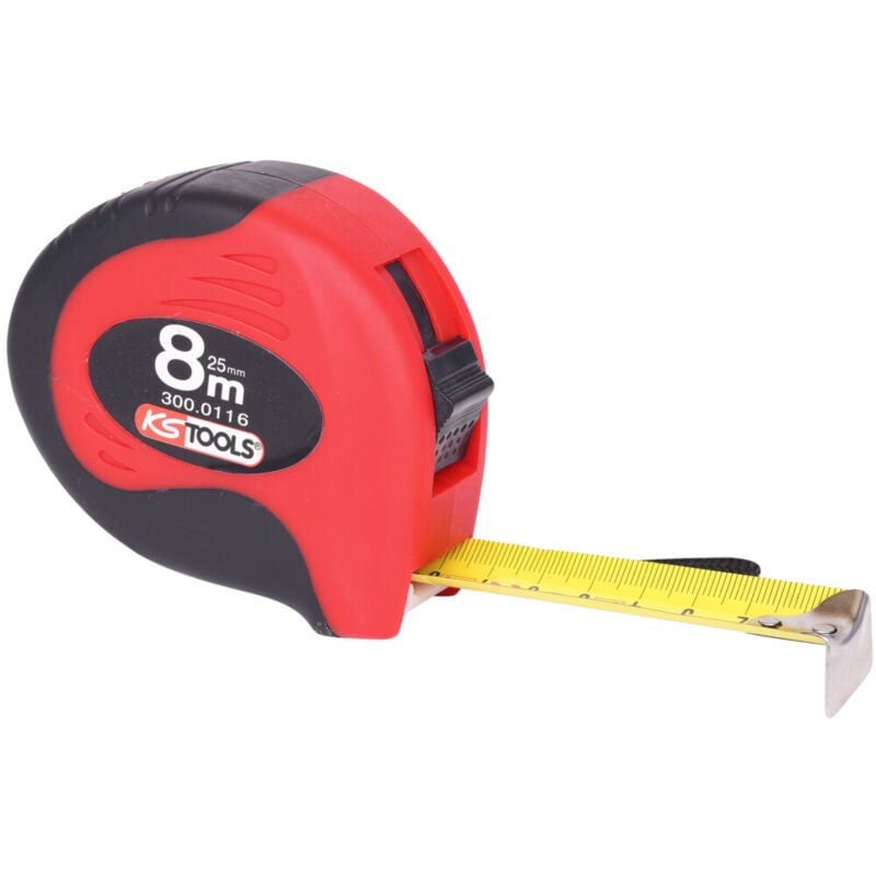 Image of Ks Tools Bandmaß mit Feststeller,schwarz-rot, 8m