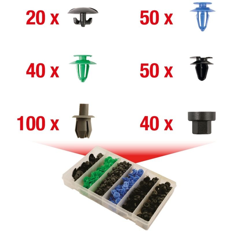 Image of Ks Tools Befestigungs-Clip-Satz für Opel, 300-tlg