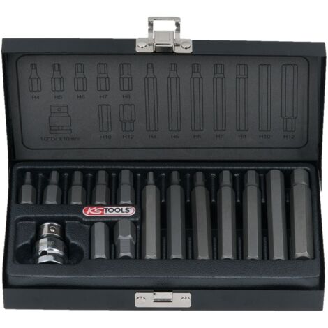 KS Tools bit 10 mm fixé. 15 pcs Allen 911,5040