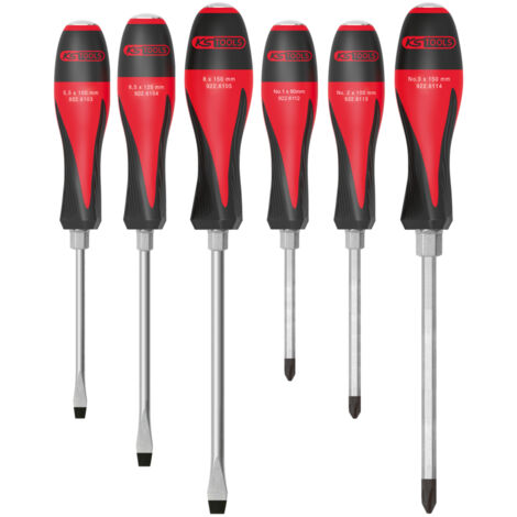 KS Tools - Boîte de 6 tournevis ULTIMATEmax®, 5,5 à 8 mm - PH1 à PH3 - 922.6110