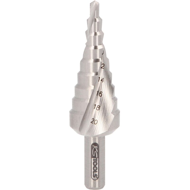 

KS TOOLS Broca escalonada HSS extracorta,Ø 4-20mm, 9 niveles