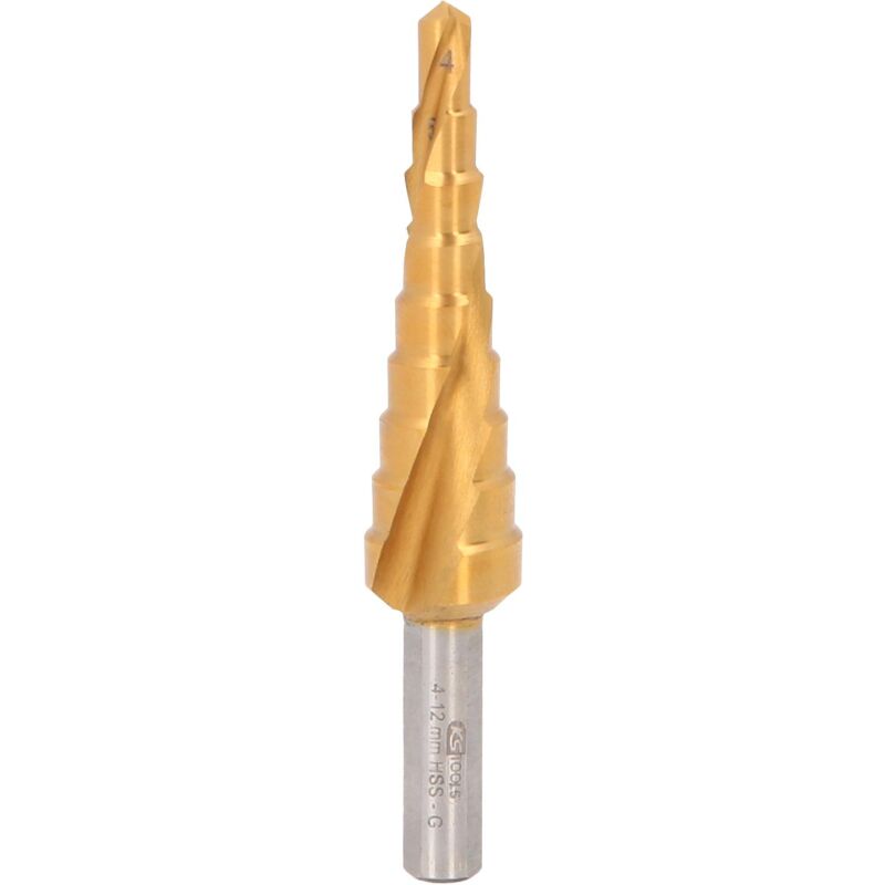 

KS TOOLS Broca escalonada HSS TiN,Ø 4-12mm, 9 niveles