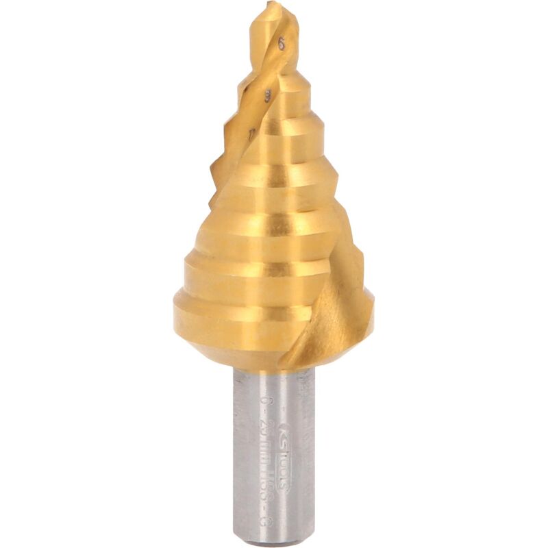 

KS TOOLS Broca escalonada HSS TiN,Ø 6-25mm, 7 niveles
