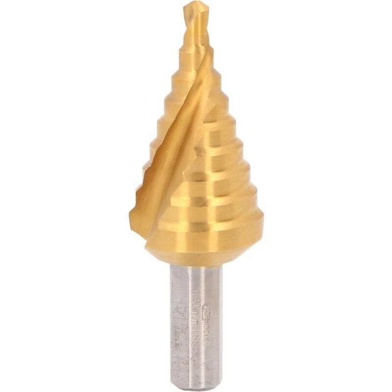 

KS TOOLS Broca escalonada HSS TiN extracorta,Ø 4-20mm, 9 niveles
