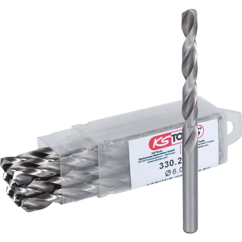 

KS TOOLS Broca helicoidal HSS-G, 6mm, paquete de 10