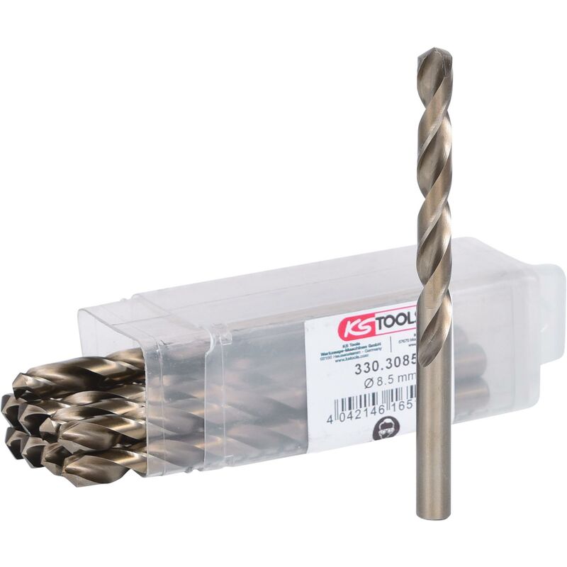 

KS TOOLS Broca helicoidal HSS-G Co 5, 8,5mm, paquete de 10