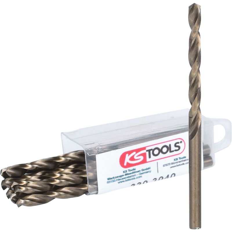 

KS TOOLS Broca helicoidal HSS-G Co 5, 4mm, paquete de 10