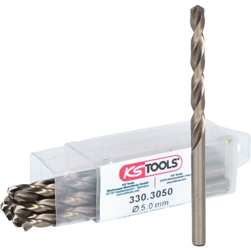

KS TOOLS Broca helicoidal HSS-G Co 5, 5mm, paquete de 10