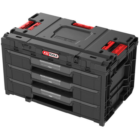 KS Tools - caisse a outils - boite à outils 3 tiroirs - casier de rangement atelier SCM - malette outils - 850.0386F