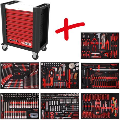KS Tools  Carrello da officina PERFORMANCE PLUS con utensili 