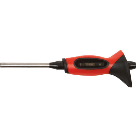KS Tools - Chasse-goupille bruni octogonal, poignée bi-matière, 5 mm, Longueur 150mm - 156.0214