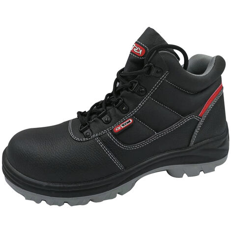 Kstools – Chaussures de sécurité montantes S3 SRC T. 49 – Cuir noir et polyuréthane – Coque composite – Lacets nylon pour chantiers humides - S3-SRC