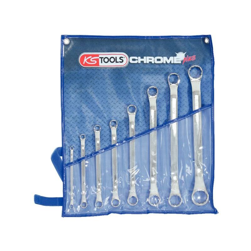 

KS TOOLS Juego de llaves de boca estrellada doble CHROMEplus, 8 pzs, pulgada