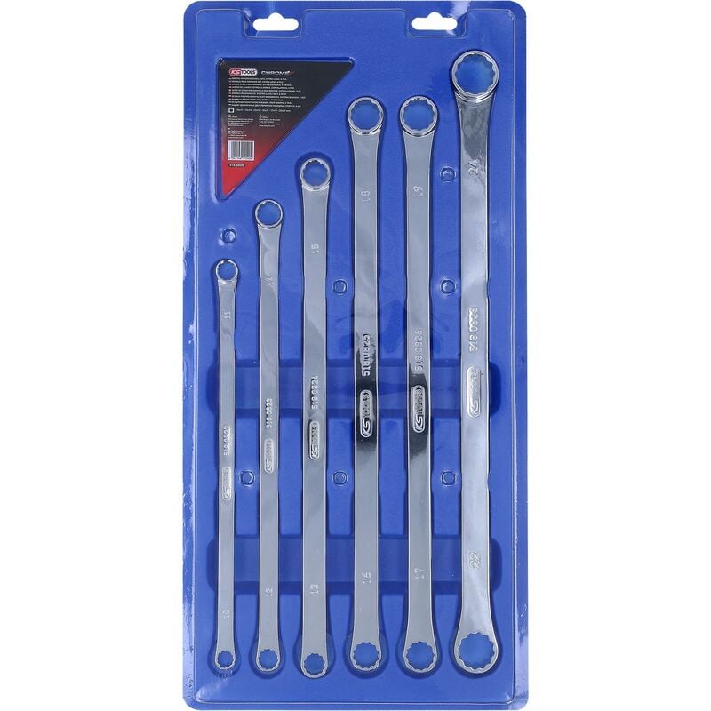 

KS TOOLS CHROMEplus Juego de Llaves estrella doble, extralargas, 6 pzs
