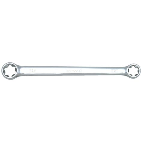 KS Tools CHROMEplus Torx-E-Doppel-Ringschlüssel, E14xE18