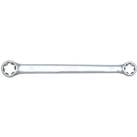 KS Tools CHROMEplus Torx-E-Doppel-Ringschlüssel, E14xE18