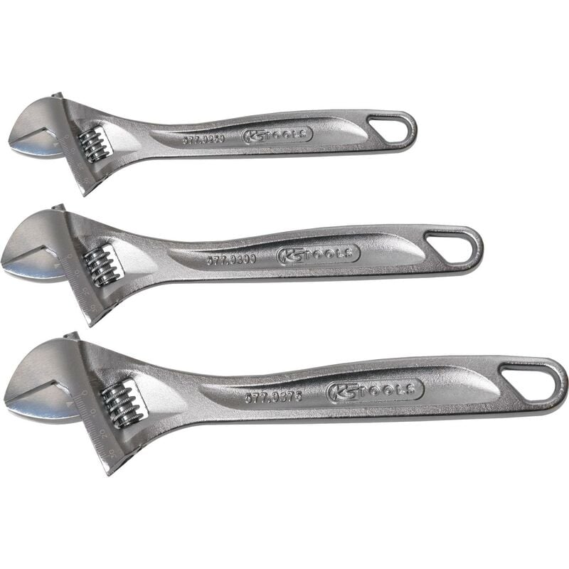 Kstools - Juego de llaves inglesas, ajustables, 3 pzs