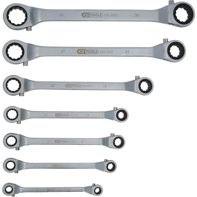 

Kstools - KS TOOLS Juego de llaves de estrella de carraca, conmutables, 7 pzs