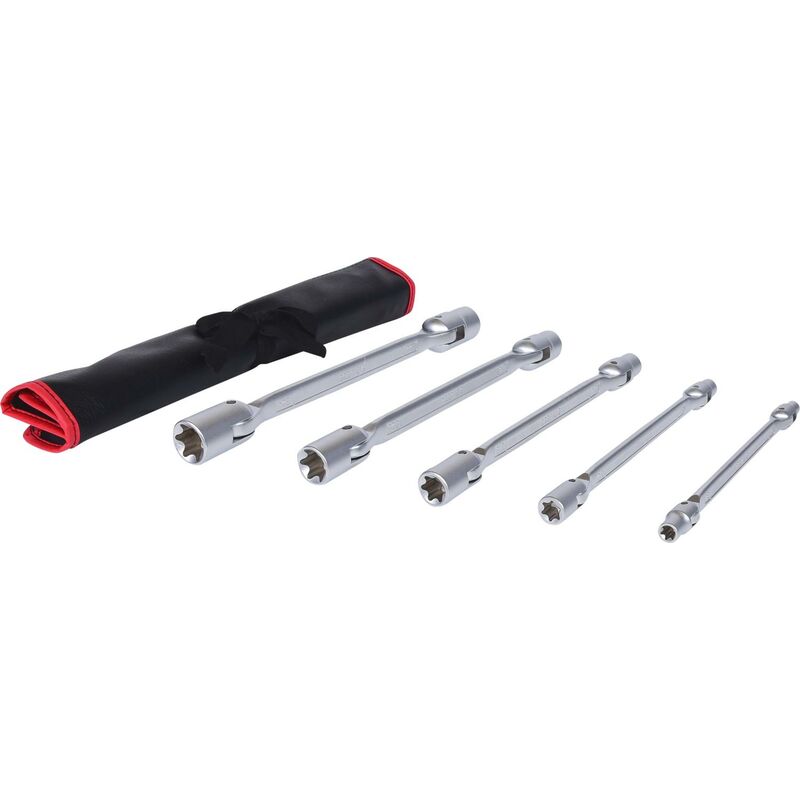 

KS TOOLS Juego de llaves articuladas dobles Torx-E, 5 pzs