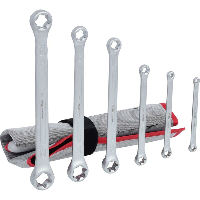 Kstools - Juego de llaves de estrella dobles Torx-E, 6 pzs