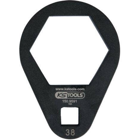 KS TOOLS Clé à douille mâle 3/8', extra plate, 38 mm ( 150.9591 )