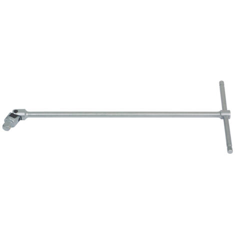 Kstools – Clé longue articulée 1/4'' avec poignée en T – Acier chrome vanadium – Longueur totale 490mm – Pour endroits difficiles d'accès