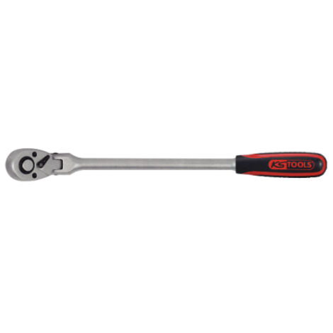 Kstools – Cliquet réversible 72 dents extra-long inclinable 440mm – Système d'éjection des douilles – Poignée bi-matière ergonomique – Chrome Vanadium