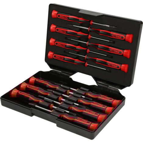 KSTOOLS KS Tools - Coffret de 14 tournevis électroniques Fente, PHILLIPS® et TORX® - 500.7170