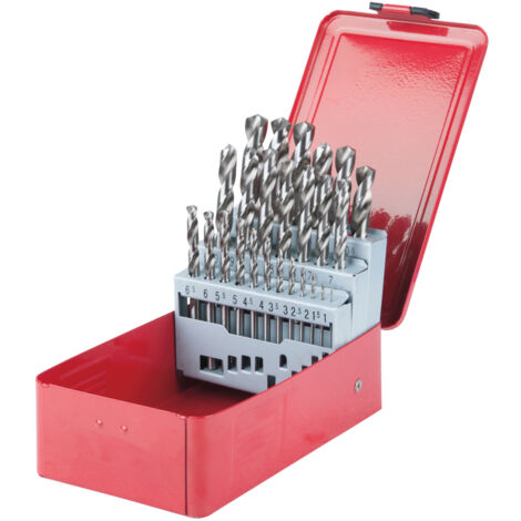 KS Tools - Coffret de 25 forets HSS-G meulés, Ø1,0-13,0 mm - 330.2613