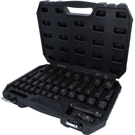 KSTOOLS KS Tools - Coffret de douilles 1/2'' à chocs courtes et longues, 40 pièces - 515.0065