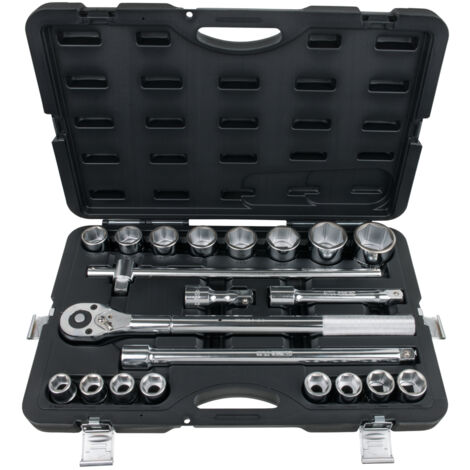 KS Tools - Coffret de douilles 6 pans en pouces et accessoires 3/4'', 21 pièces - 911.0752