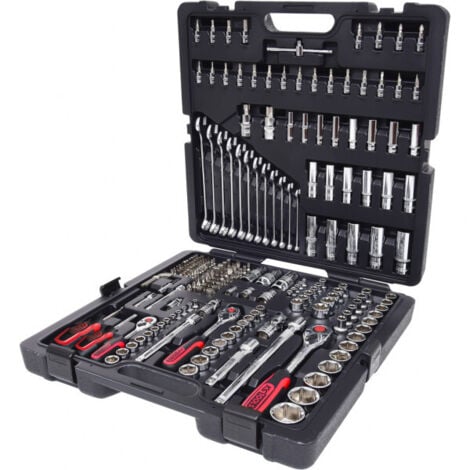 KSTOOLS KS Tools - Coffret de douilles CHROMEplus 1/4''+3/8''+1/2'', 216 pièces - 918.0216